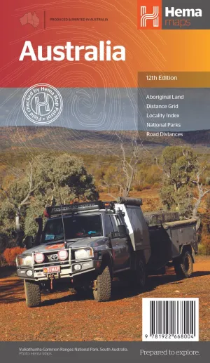 Hema Australia Large Map camp map guide sale waterproof hiking map topographic camping map