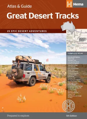 Hema Australia's Great Desert Tracks Atlas & Guide 4th Edition Map camp map guide sale waterproof hiking map topographic camping map