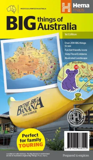 Hema Big things of Australia Map camp map guide sale waterproof hiking map topographic camping map
