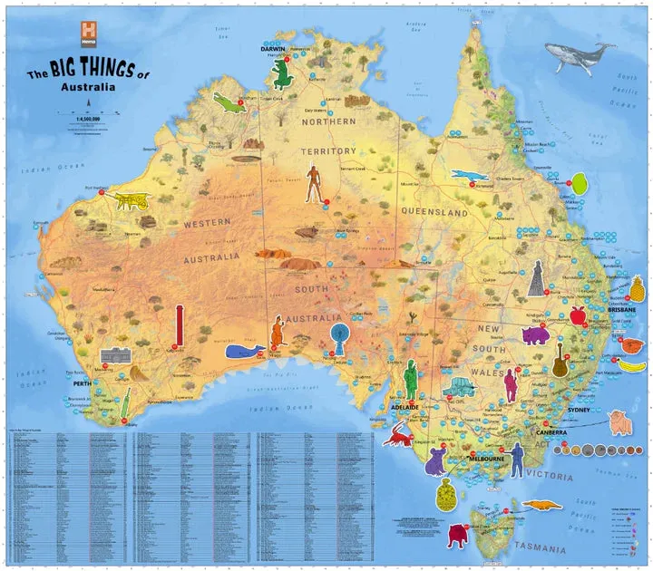 Hema Big things of Australia Map