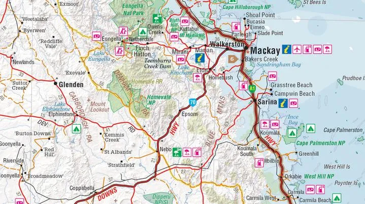 Hema Brisbane to Cairns Map