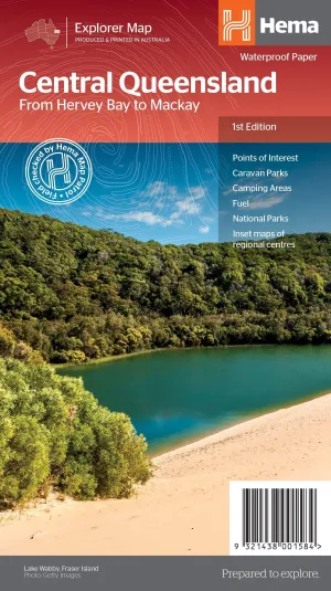 Hema Central Queensland Map camp map guide sale waterproof hiking map topographic camping map