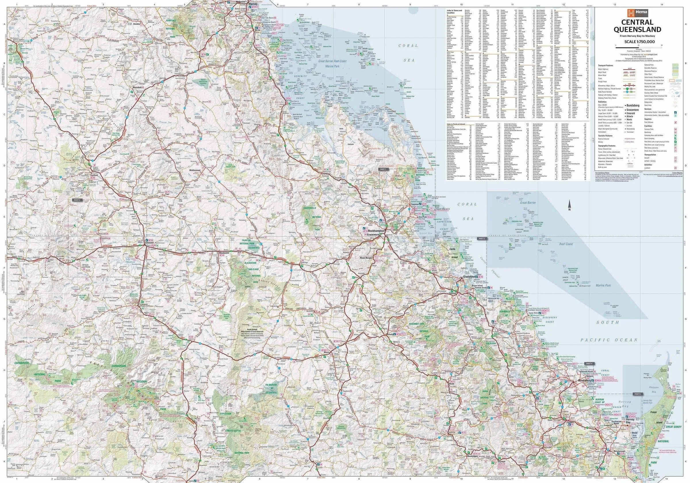 Hema Central Queensland Map