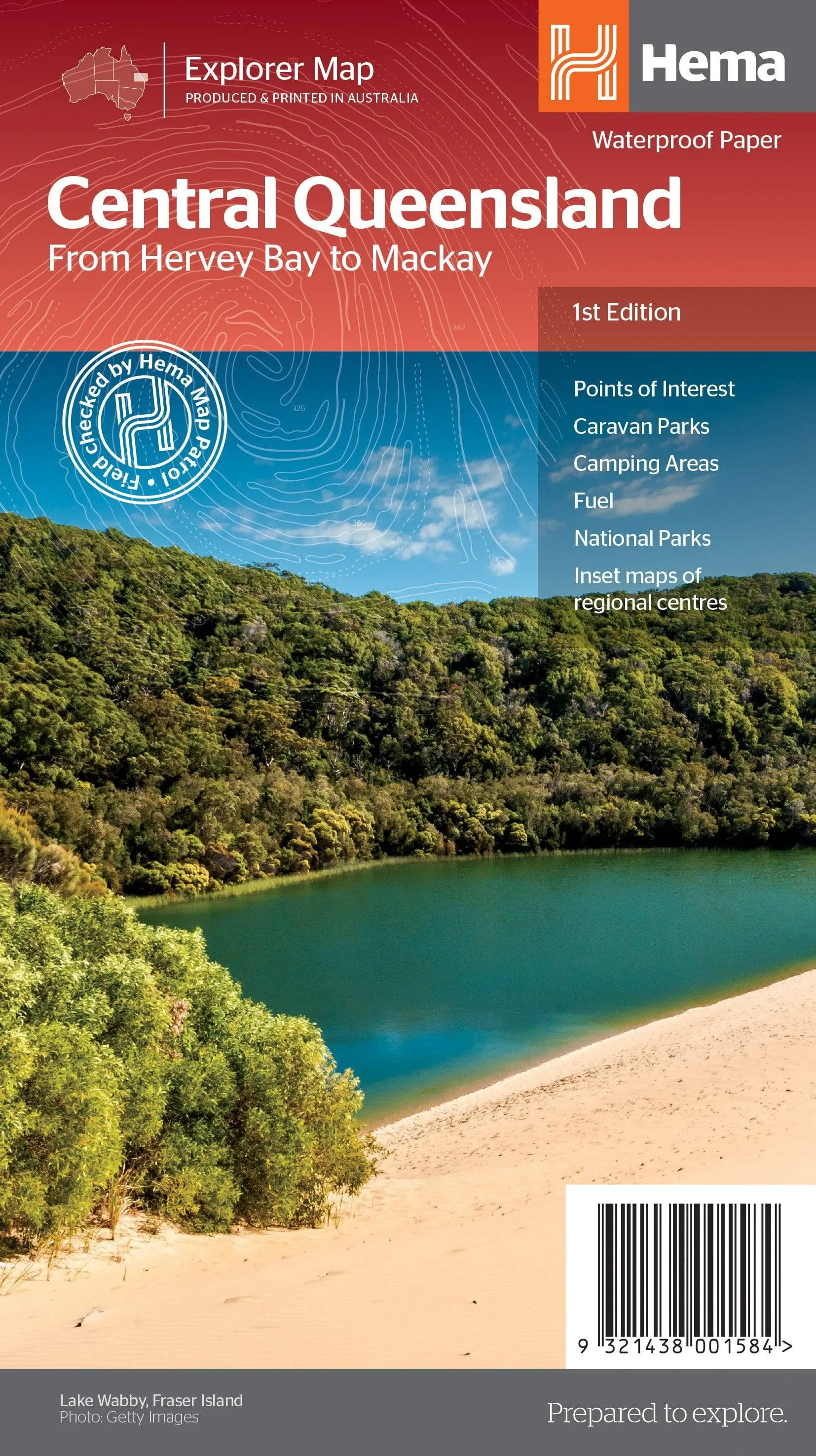 Hema Central Queensland Map camp map guide sale waterproof hiking map topographic camping map