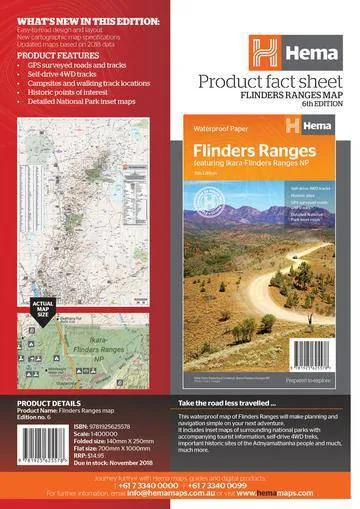 Hema Flinders Ranges Map 6th Edition