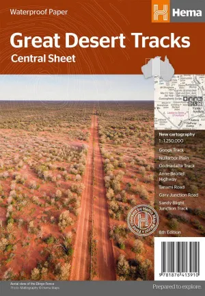 Hema Great Desert Tracks Central Sheet camp map guide sale waterproof hiking map topographic camping map