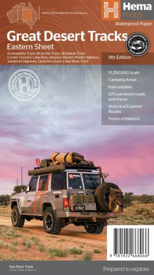 Hema Great Desert Tracks Eastern Sheet camp map guide sale waterproof hiking map topographic camping map