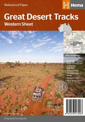 Hema Great Desert Tracks Western Sheet camp map guide sale waterproof hiking map topographic camping map