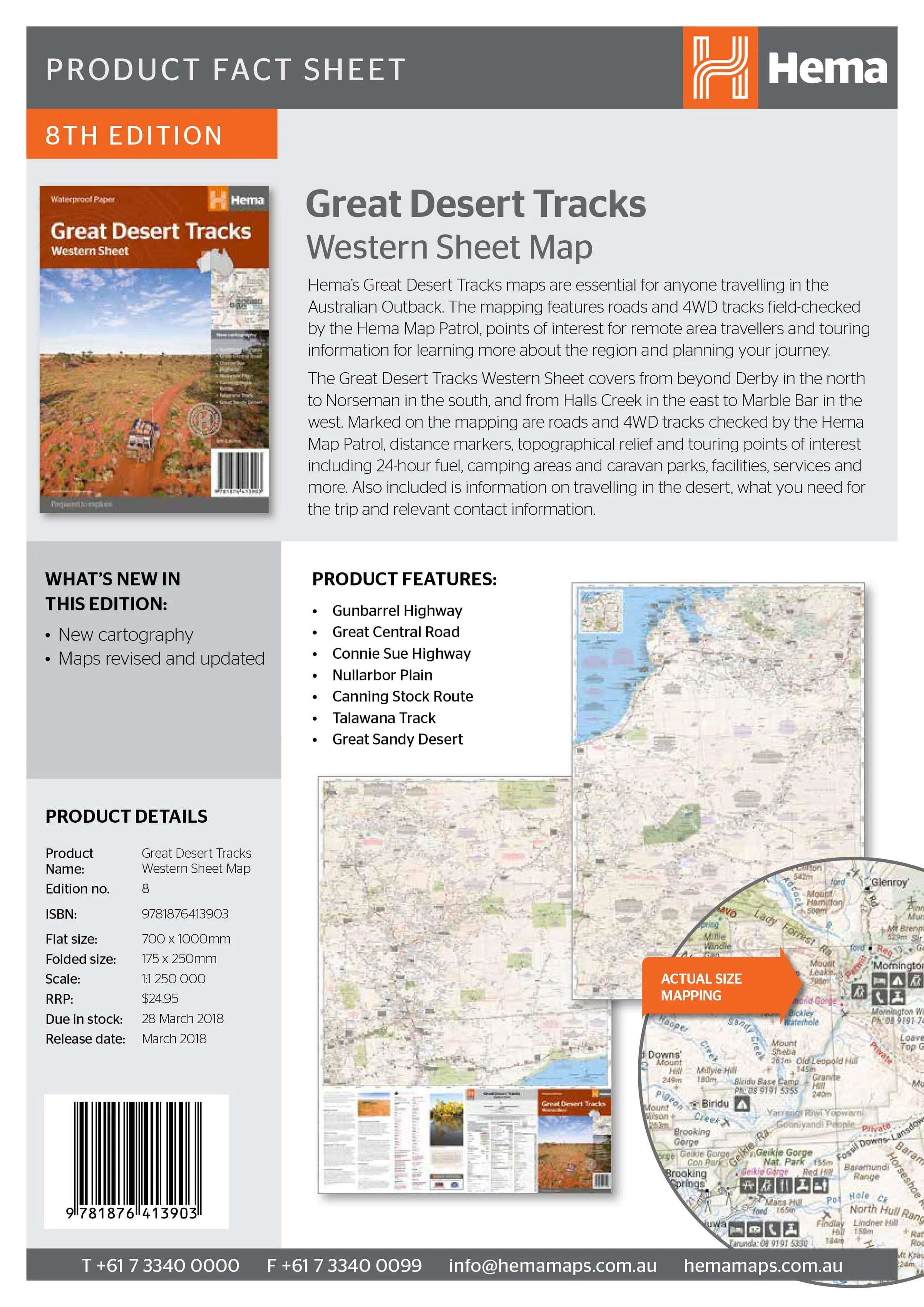 Hema Great Desert Tracks Western Sheet