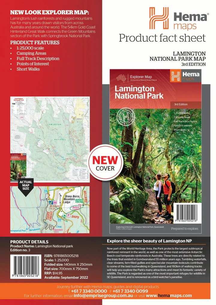 Hema Lamington National Park Map