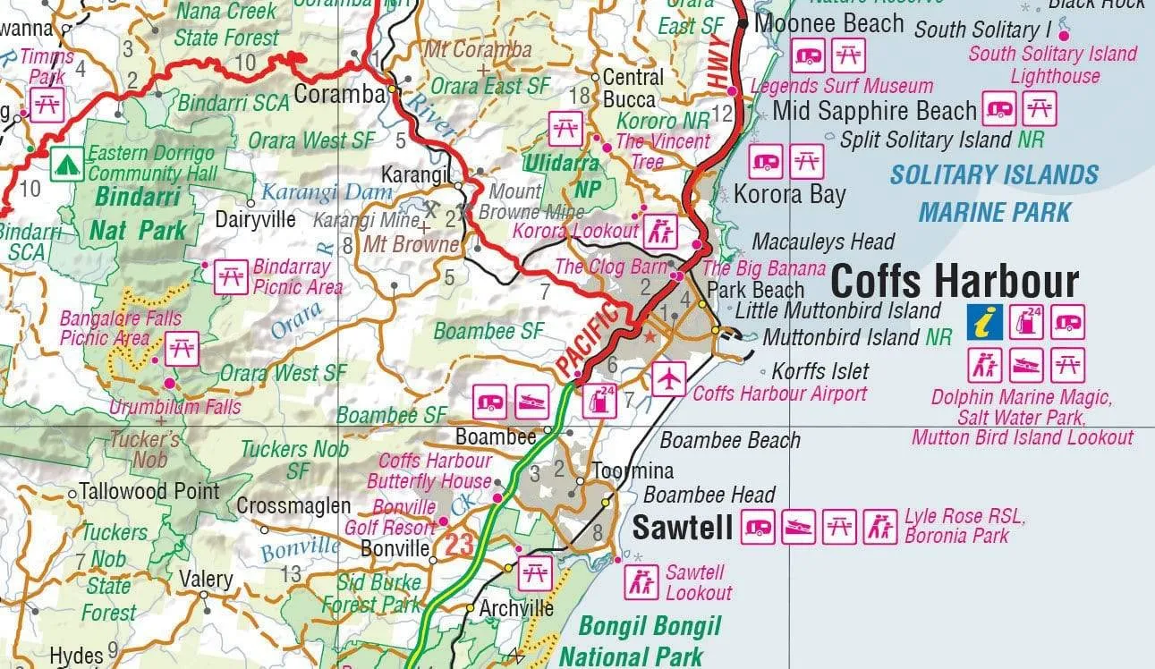 Hema North East New South Wales Map