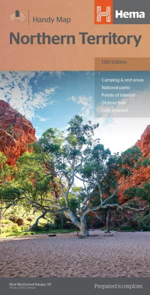 Hema Northern Territory Handy Map camp map guide sale waterproof hiking map topographic camping map