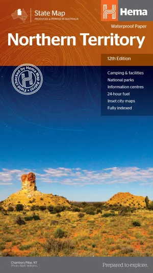 Hema Northern Territory State Map camp map guide sale waterproof hiking map topographic camping map