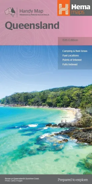 Hema Queensland Handy Map camp map guide sale waterproof hiking map topographic camping map