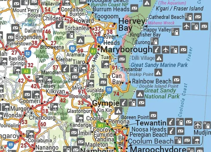Hema Queensland Handy Map