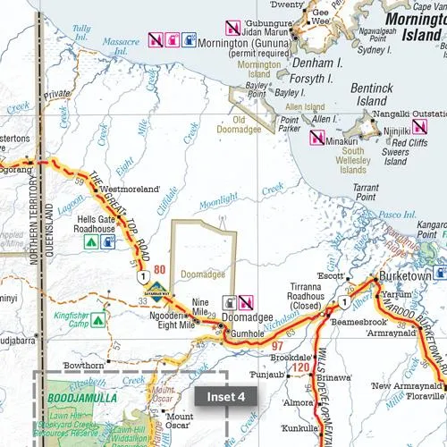 Hema Savannah Way - Cairns to Broome Map
