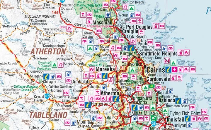 Hema Savannah Way - Cairns to Broome Map