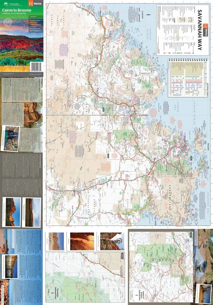 Hema Savannah Way - Cairns to Broome Map