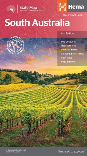 Hema South Australia State Map camp map guide sale waterproof hiking map topographic camping map