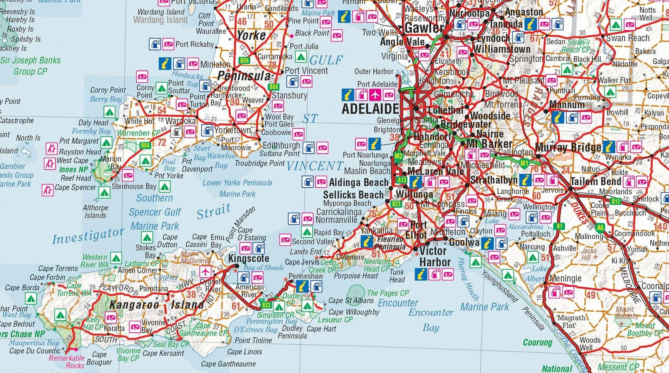 Hema South Australia State Map