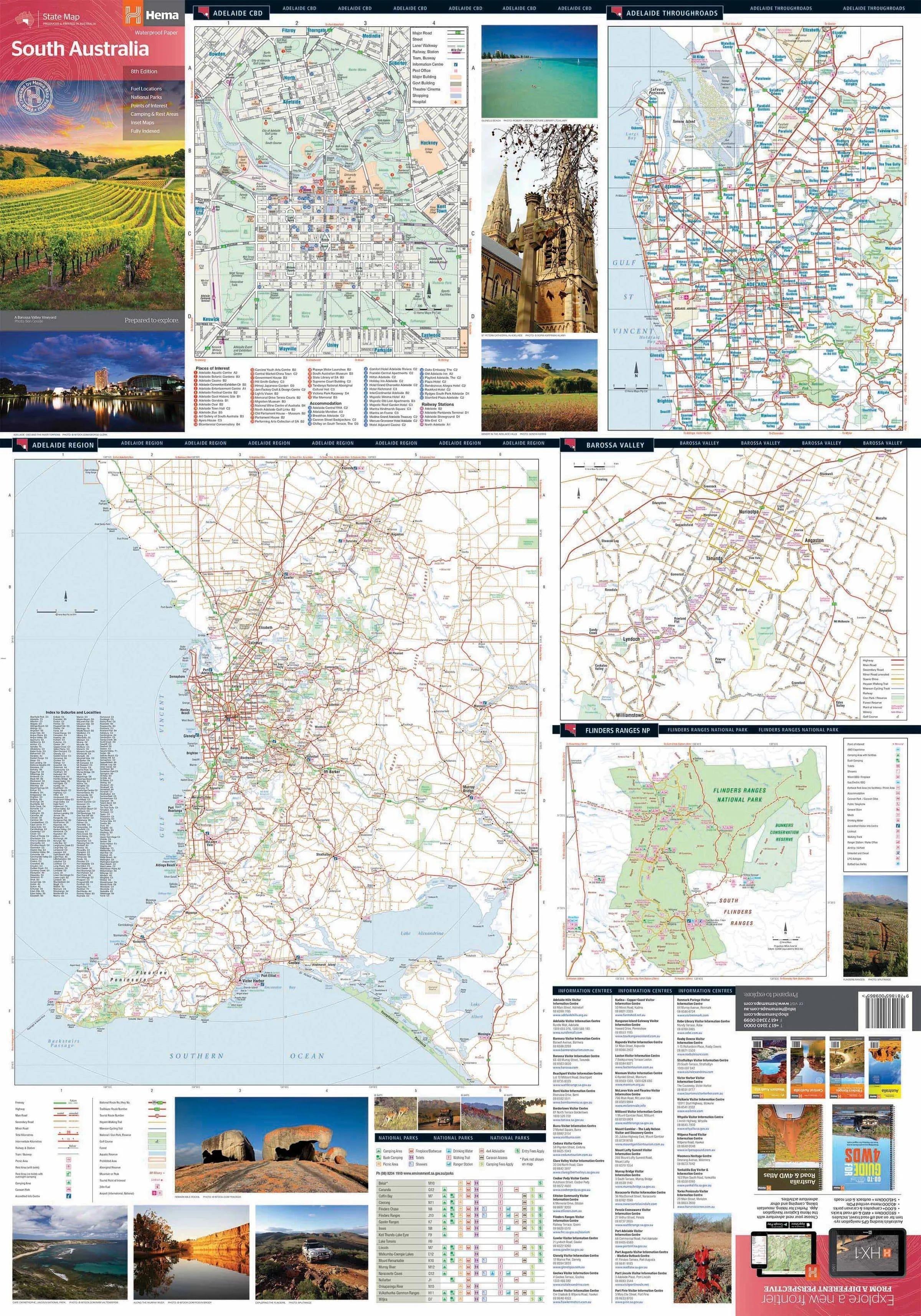 Hema South Australia State Map