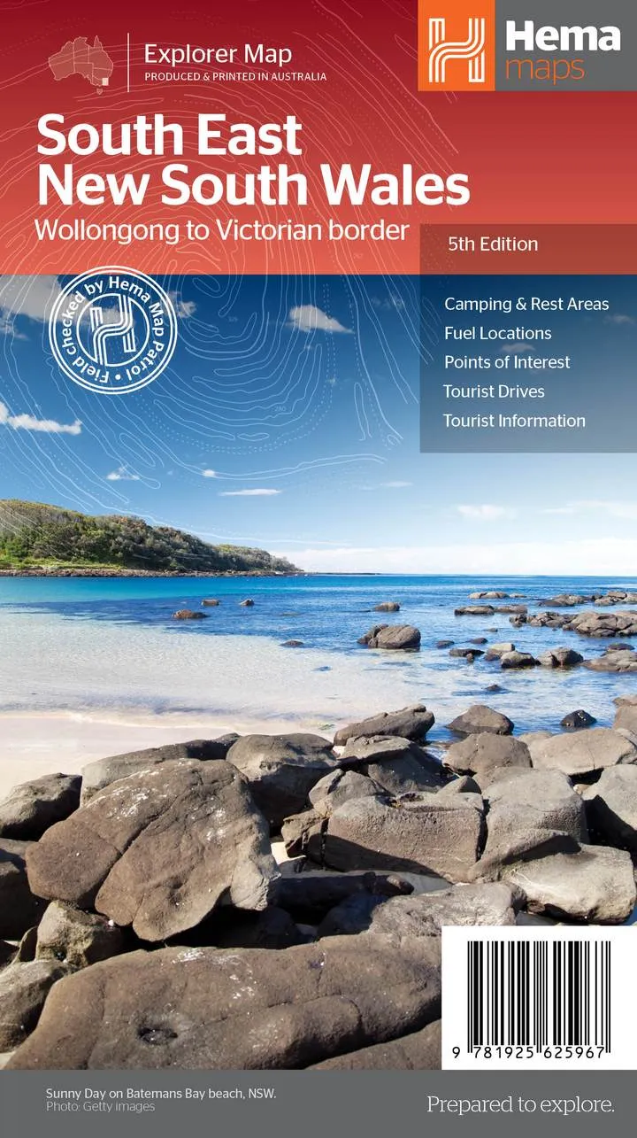 Hema South East New South Wales Map camp map guide sale waterproof hiking map topographic camping map