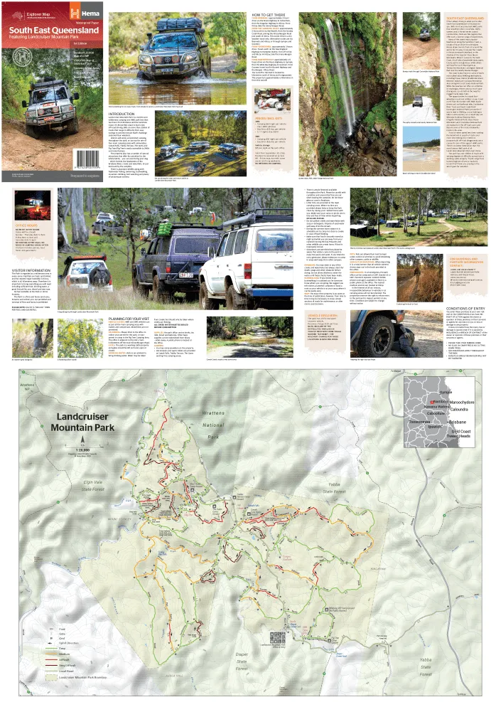 Hema South East Queensland featuring Landcruiser Mountain Park Map