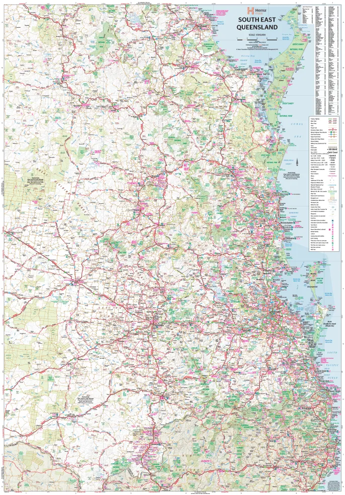 Hema South East Queensland featuring Landcruiser Mountain Park Map