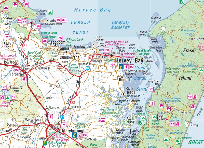 Hema South East Queensland featuring Landcruiser Mountain Park Map
