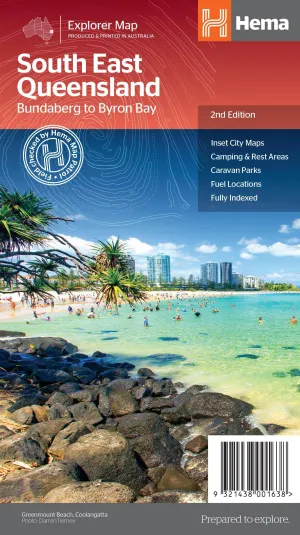 Hema South East Queensland Map Bundaberg to Byron Bay camp map guide sale waterproof hiking map topographic camping map