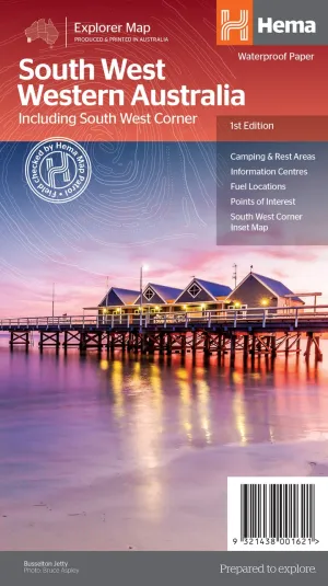 Hema South West Western Australia Map camp map guide sale waterproof hiking map topographic camping map