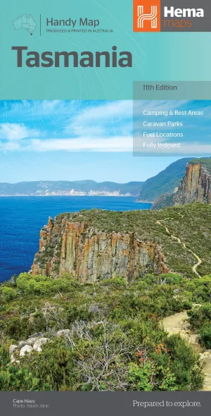 Hema Tasmania Handy Map camp map guide sale waterproof hiking map topographic camping map