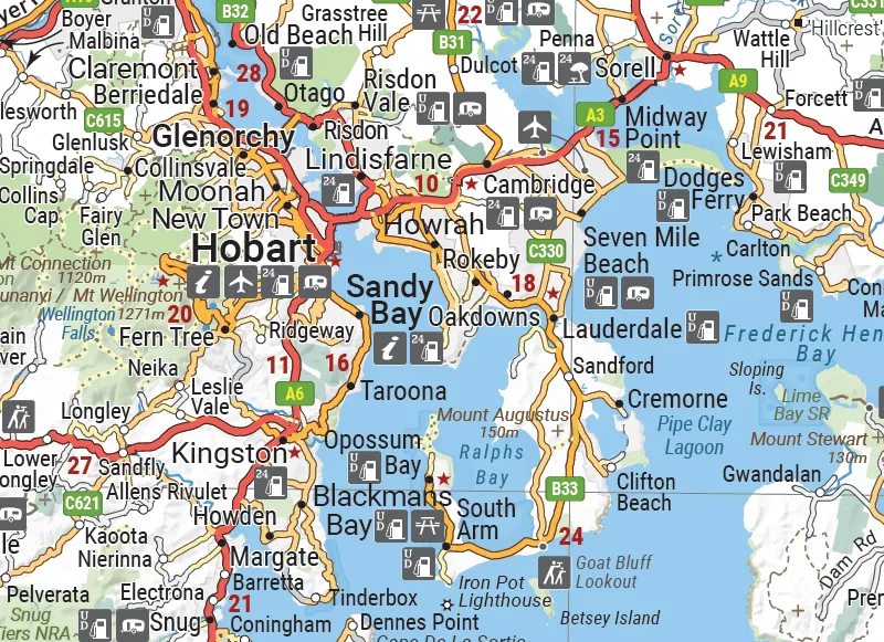 Hema Tasmania Handy Map