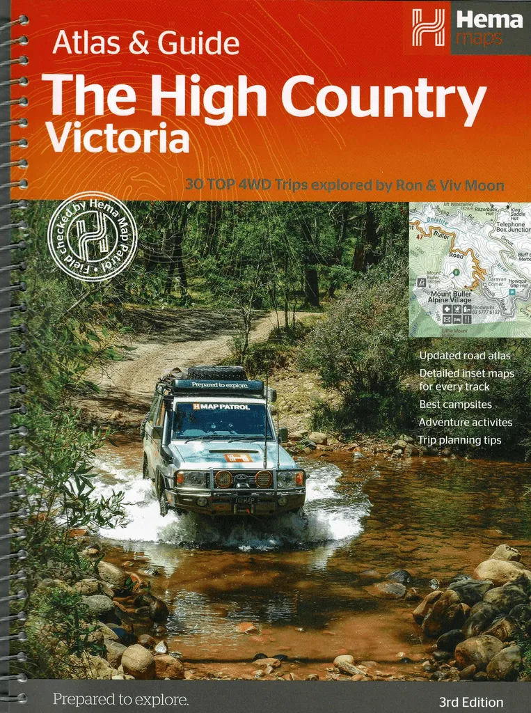 Hema The High Country, Victoria Atlas & Guide Map 3rd Edition camp map guide sale waterproof hiking map topographic camping map