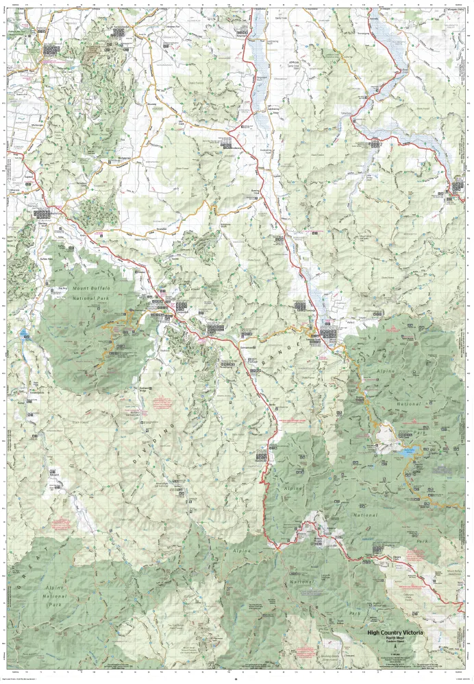 Hema The Victorian High Country - North Western Map 1st Edition