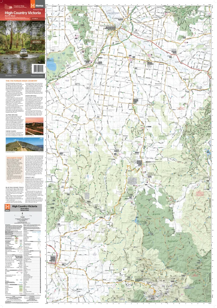 Hema The Victorian High Country - North Western Map 1st Edition