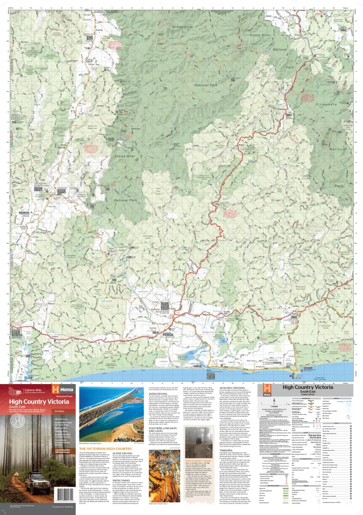 Hema The Victorian High Country - South Eastern Map 1st Edition