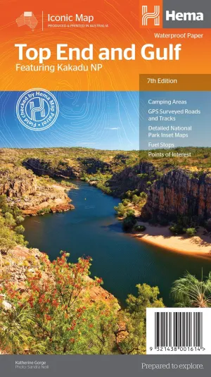 Hema Top End and Gulf Map camp map guide sale waterproof hiking map topographic camping map