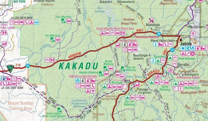 Hema Top End National Parks Map: Litchfield, Katherine & Kakadu 2th Edition