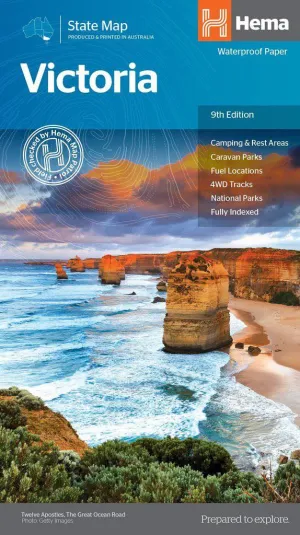 Hema Victoria State Map camp map guide sale waterproof hiking map topographic camping map