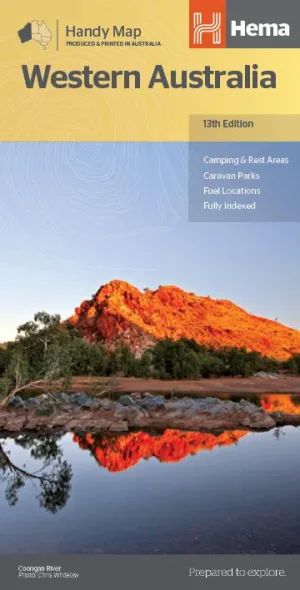 Hema Western Australia Handy Map camp map guide sale waterproof hiking map topographic camping map