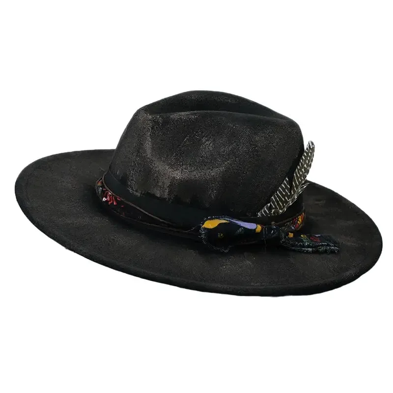 Hereford Retro Handmade Burned Fedora Hat