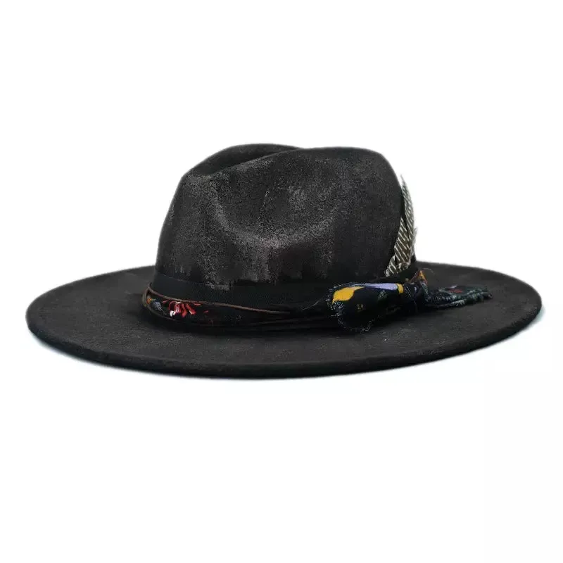 Hereford Retro Handmade Burned Fedora Hat