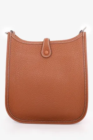 Hermes 2020 Gold Clemence Leather Evelyne TPM Crossbody anti-theft crossbody bags sale