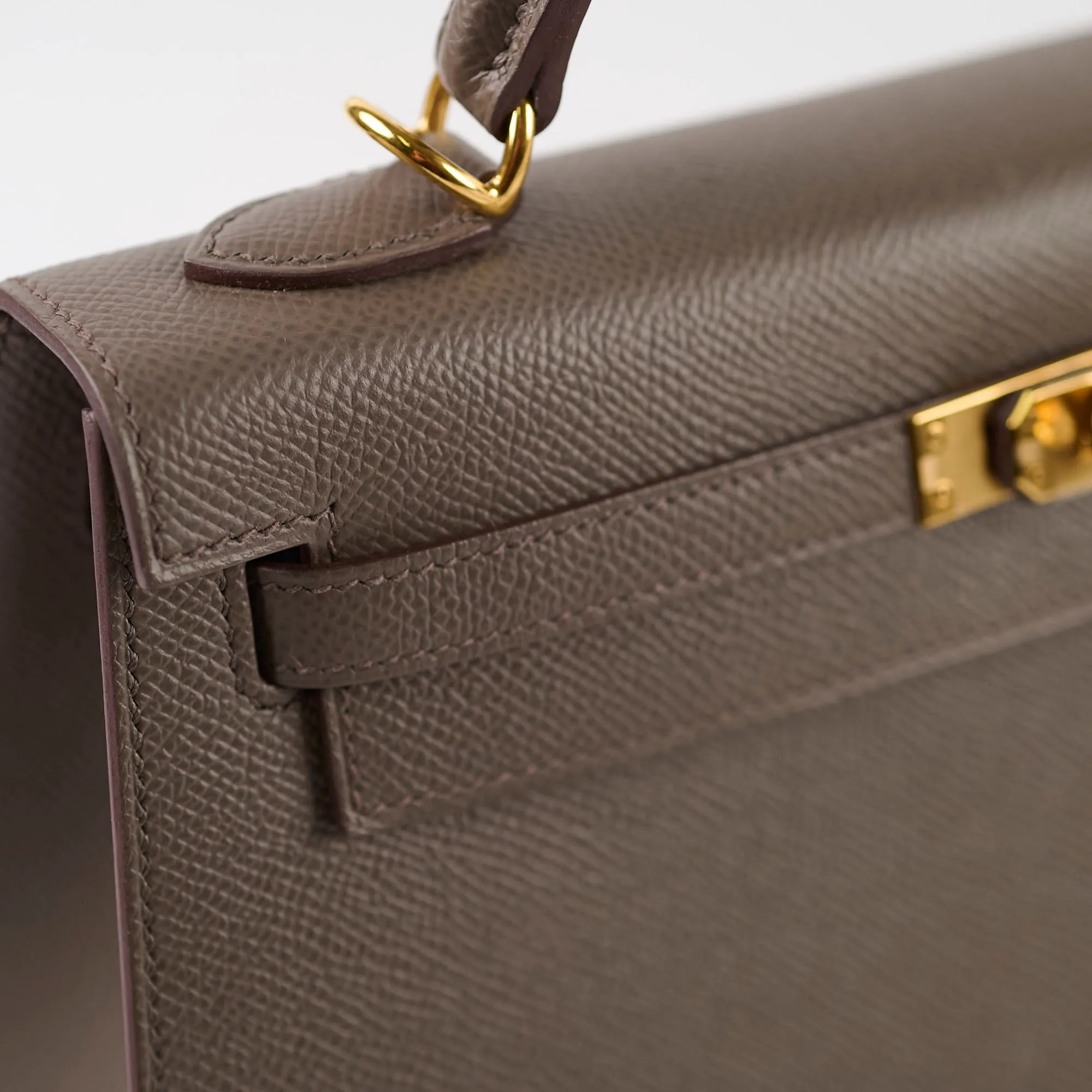 Hermes Kelly 25 Epsom GHW Etain Y Stamp