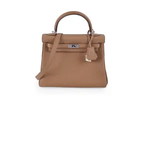 Hermes Kelly 25 Togo Chai Top Handle Bags Cheap