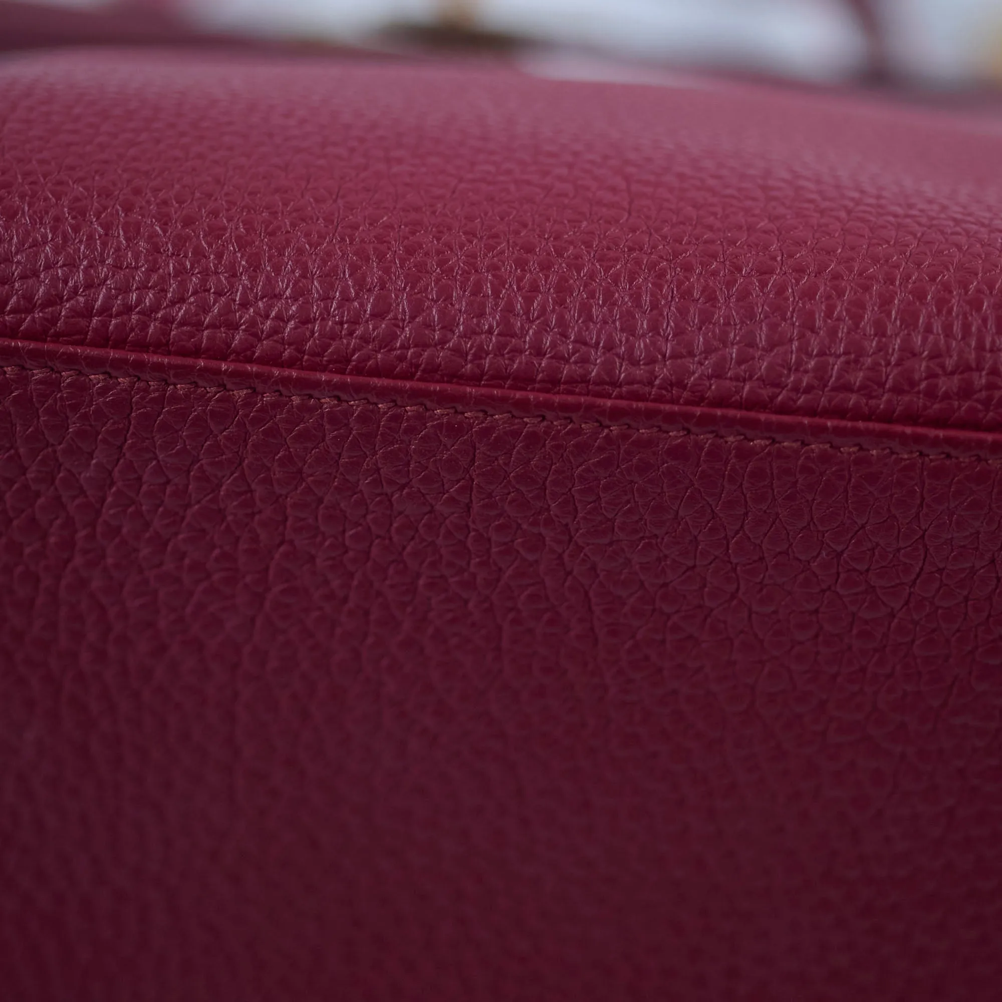 Hermes Kelly 25 Togo Rouge Grenat C Stamp 2018