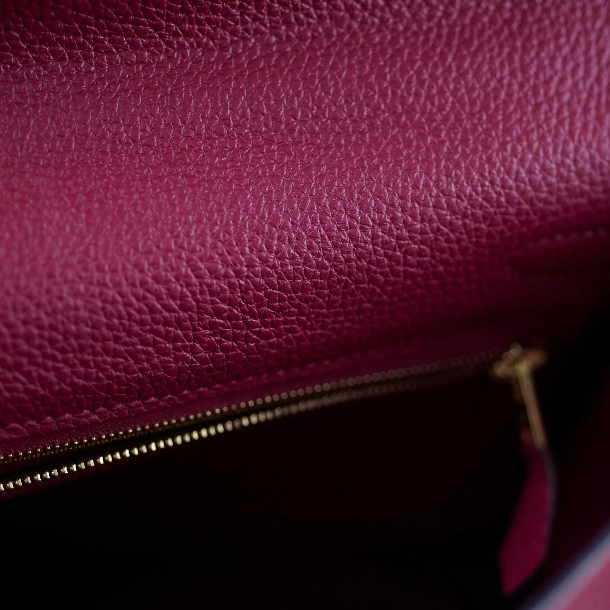 Hermes Kelly 25 Togo Rouge Grenat C Stamp 2018