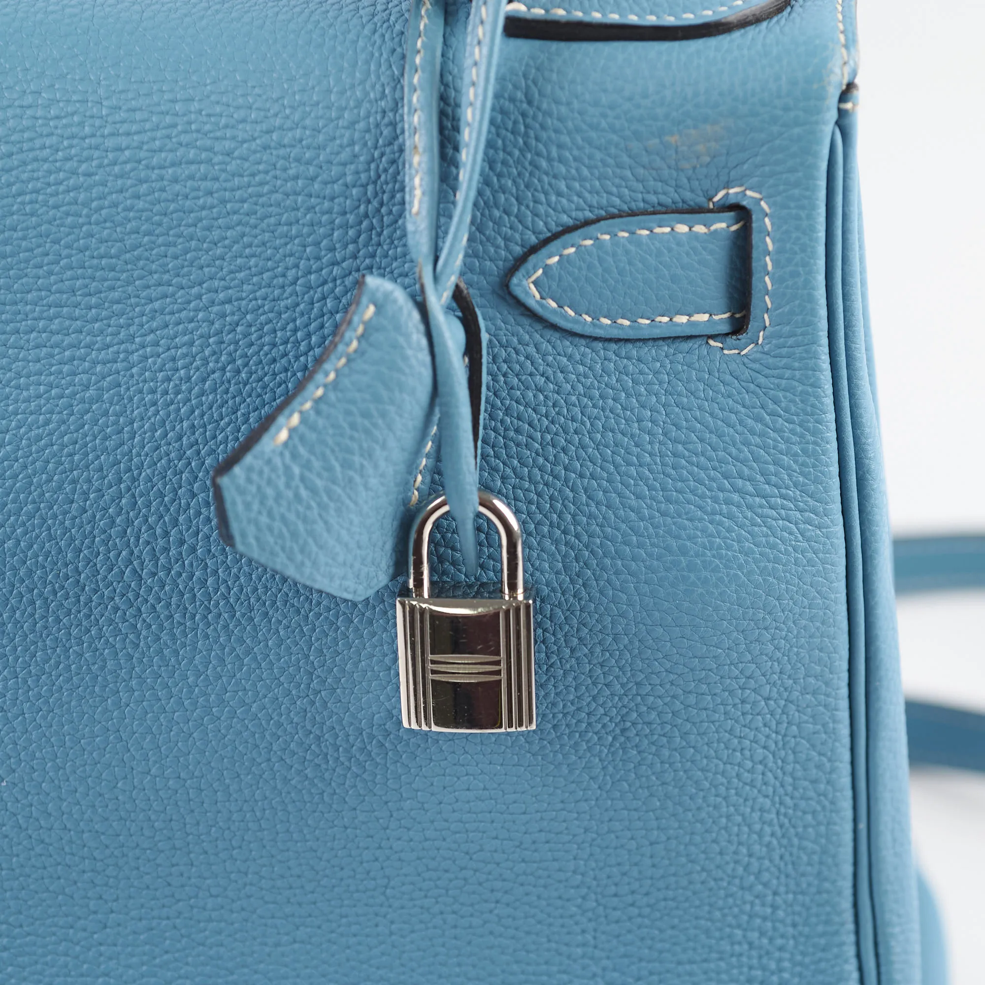 Hermes Kelly 28 Togo Leather Blue Jeans - G square (2003)
