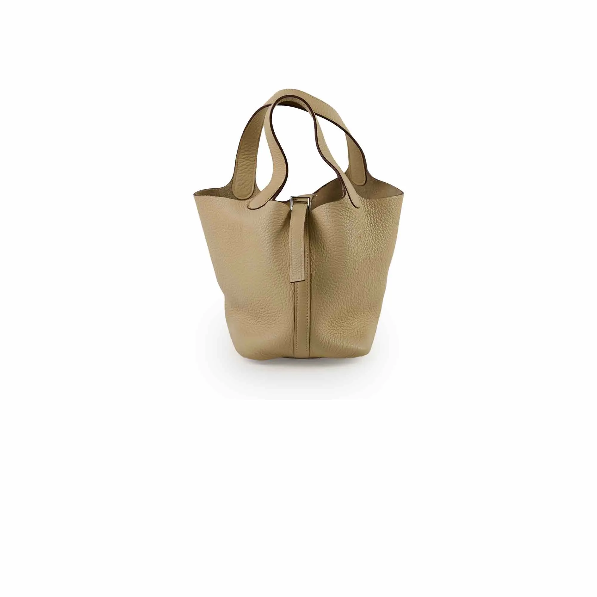 Hermes Picotin 18 (Old Version) Craie Stamp Sqaure L Top Handle Bags Cheap